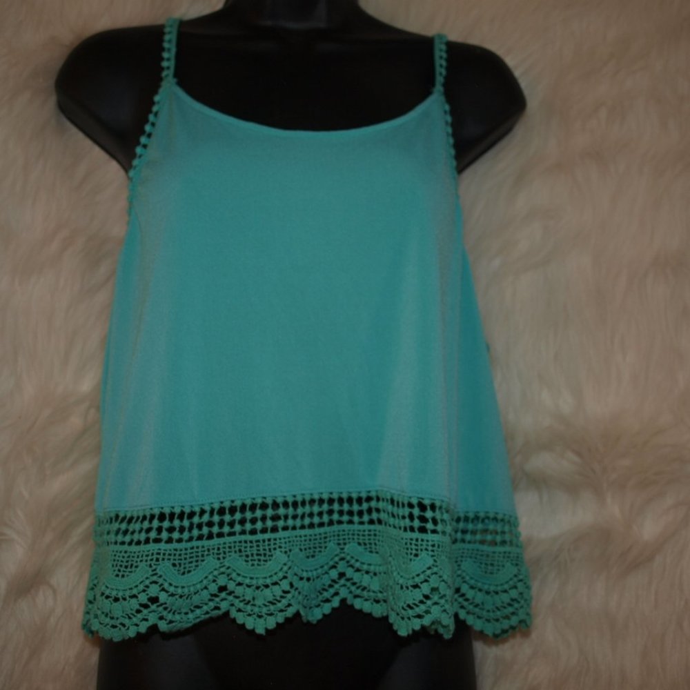 Teal CROP TOP SIZE L BY MASON MACKENZIE USED